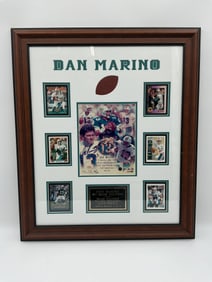 Framed Dan Marino Collage with Autograph and Trading Cards with C.O.A.
