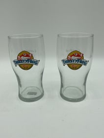 Two Thirsty Frog Carnival Glasses