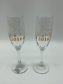 Pair of 2016 Champagne Flutes