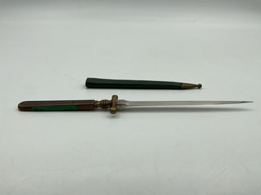 German Solingen WW2 Officers Dagger Stiletto Knife w/ Sheath