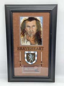Mel Gibson Signed Braveheart Photo Display