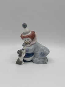 Lladro Figurine: Clown with Puppy
