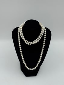 6 mm Long Pearl Necklace