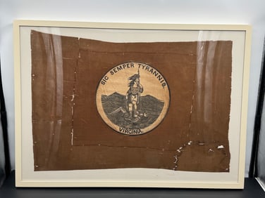 RARE Framed 1861 Virginia Volunteer Infantry Flag