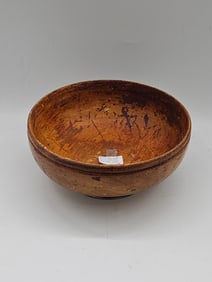 Mid-Century Sterling Turned Wooden Bowl