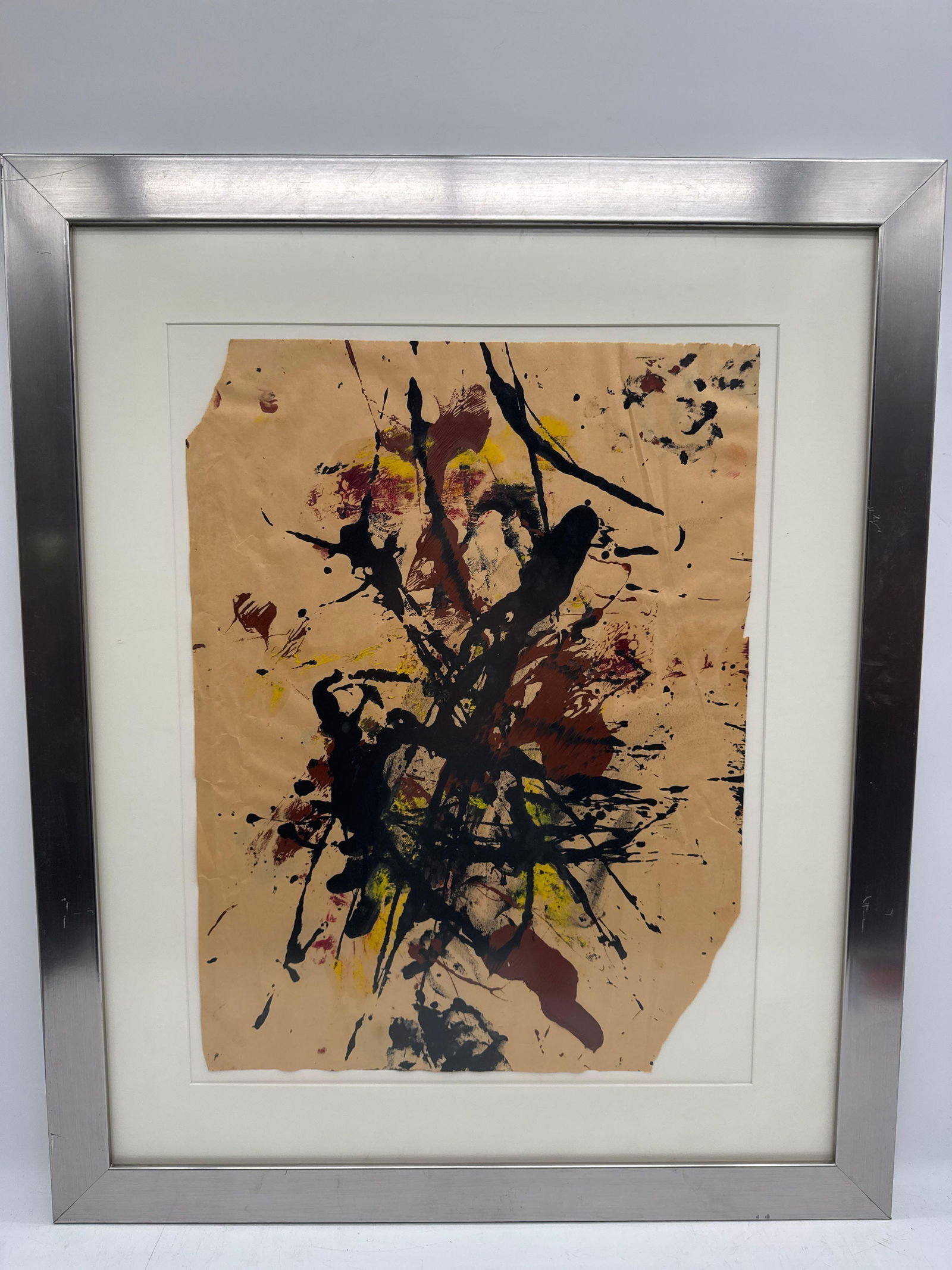 Abstract Expressionist Composition with Bold Gestures by Carlos Felix (Mexico, B. 1981) (1 of 4)