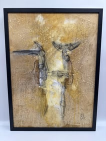 "DIferencia" by Maximo Caminero (Dominican, b.1962) Mixed Media on Canvas