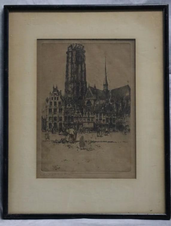 Jan C. Vondrous (American, Czech 1884-1970) Etching (1 of 4)