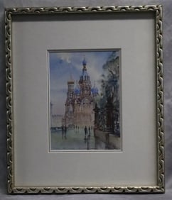 Watercolor painting of St Petersburg