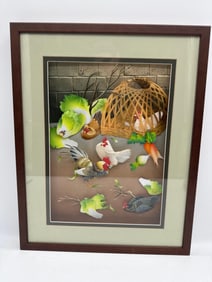 Chickens and Basket Still Life - Zhu Di G