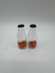 Vintage Sealtest Dairy Glass Salt and Pepper Shakers
