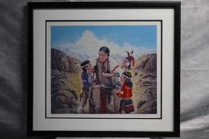 Kenneth M. Freeman "Storyteller" lithograph