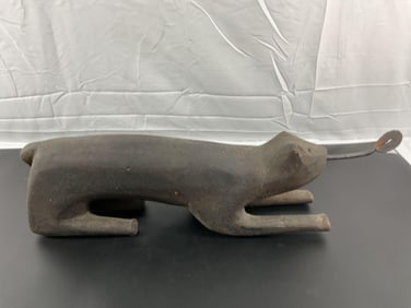 Carved Wood Antique Coconut Husker