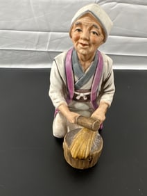 Japanese Hakata Urasaki Doll - Artisan with Mallet