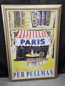 Paris per Pullman Vintage Travel Poster