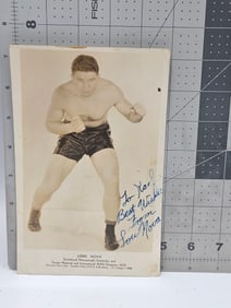 Lou Nova Autographed Vintage Boxing Photograph with JSA Authentication