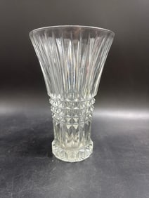 Vintage Cut Glass Flared Vase