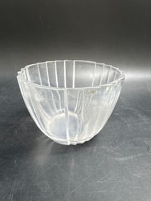 Vintage Ribbed Clear Glass Bowl