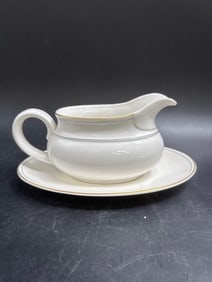English Porcelain Creamer with Underplate