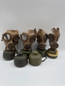 Lot of Vintage Military Gas Masks