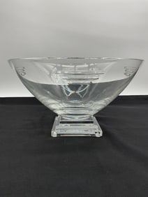 Waterford Christy McGrath Crystal Modern Round Center Bowl with Original Box
