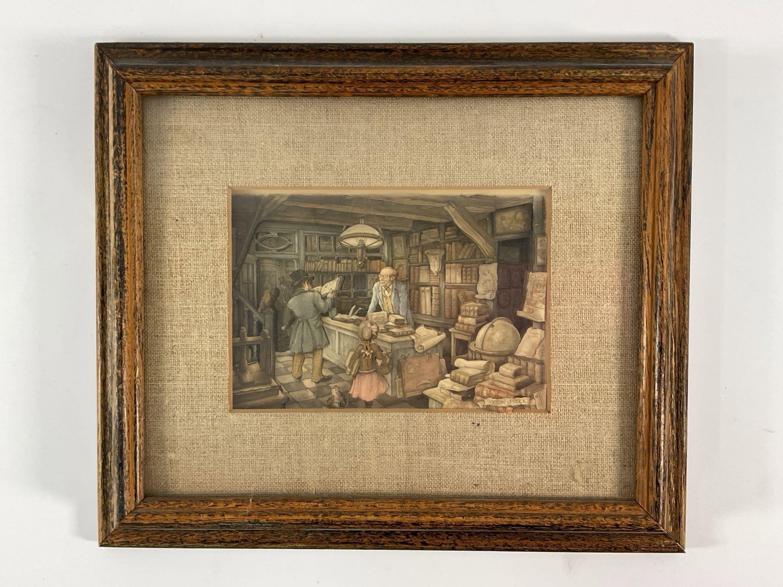 Vintage Papercut 3D "Bookshop"  by Anton Pieck - Dutch (1 of 4)