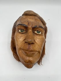 Hand-Carved Coconut Shell Face Mask