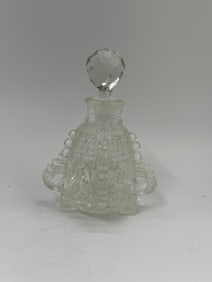 Cut Glass Perfume Bottle with Stopper