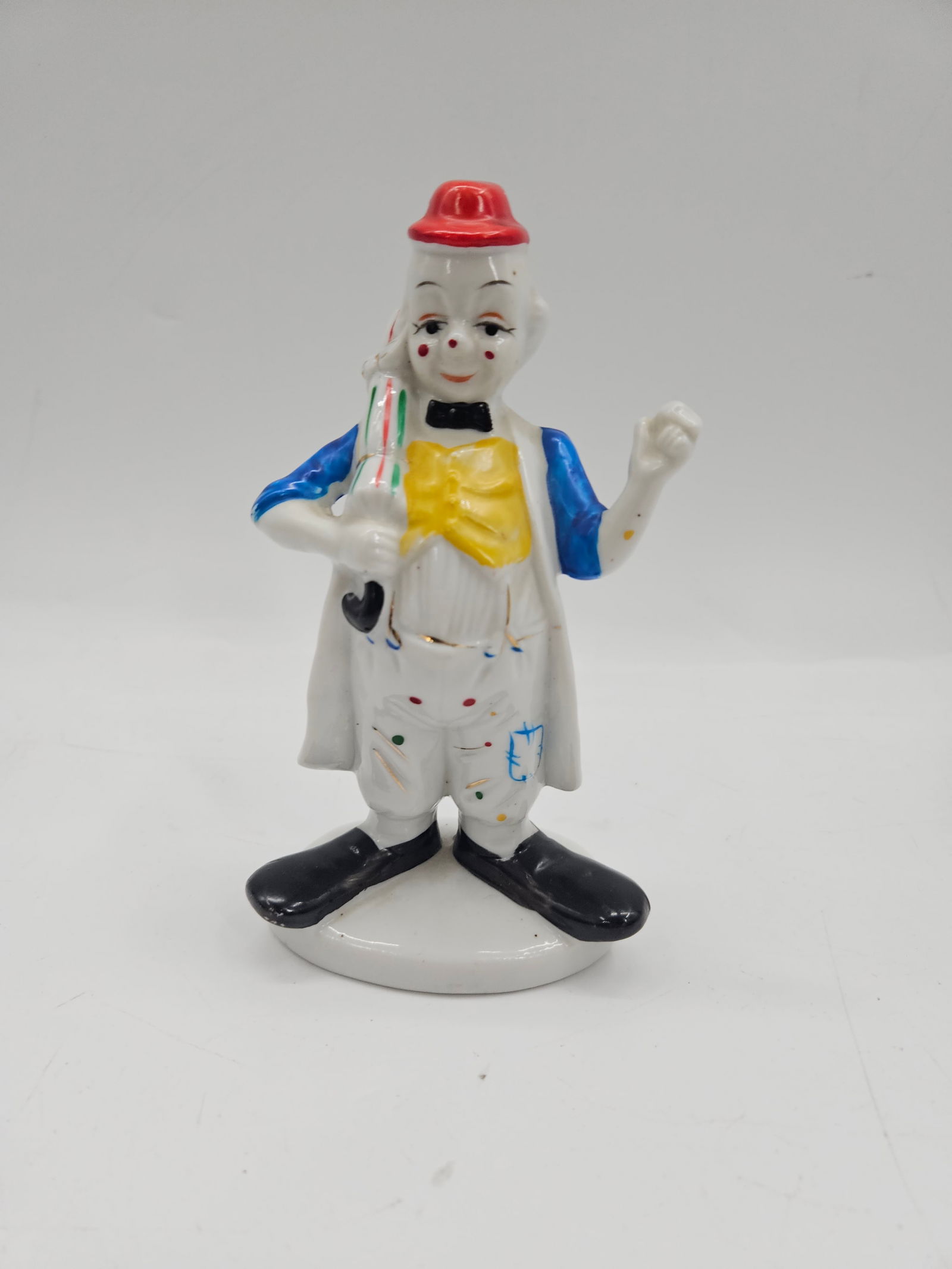 Vintage Hand-Painted Ceramic Clown Figurine (1 of 5)