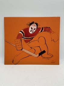 Hockey goalie drawing by Papas