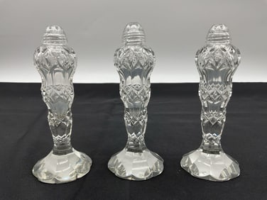 Set of 4 Cut Crystal Salt and Pepper Shakers