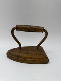 Antique Sad Iron with Wrapped Handle