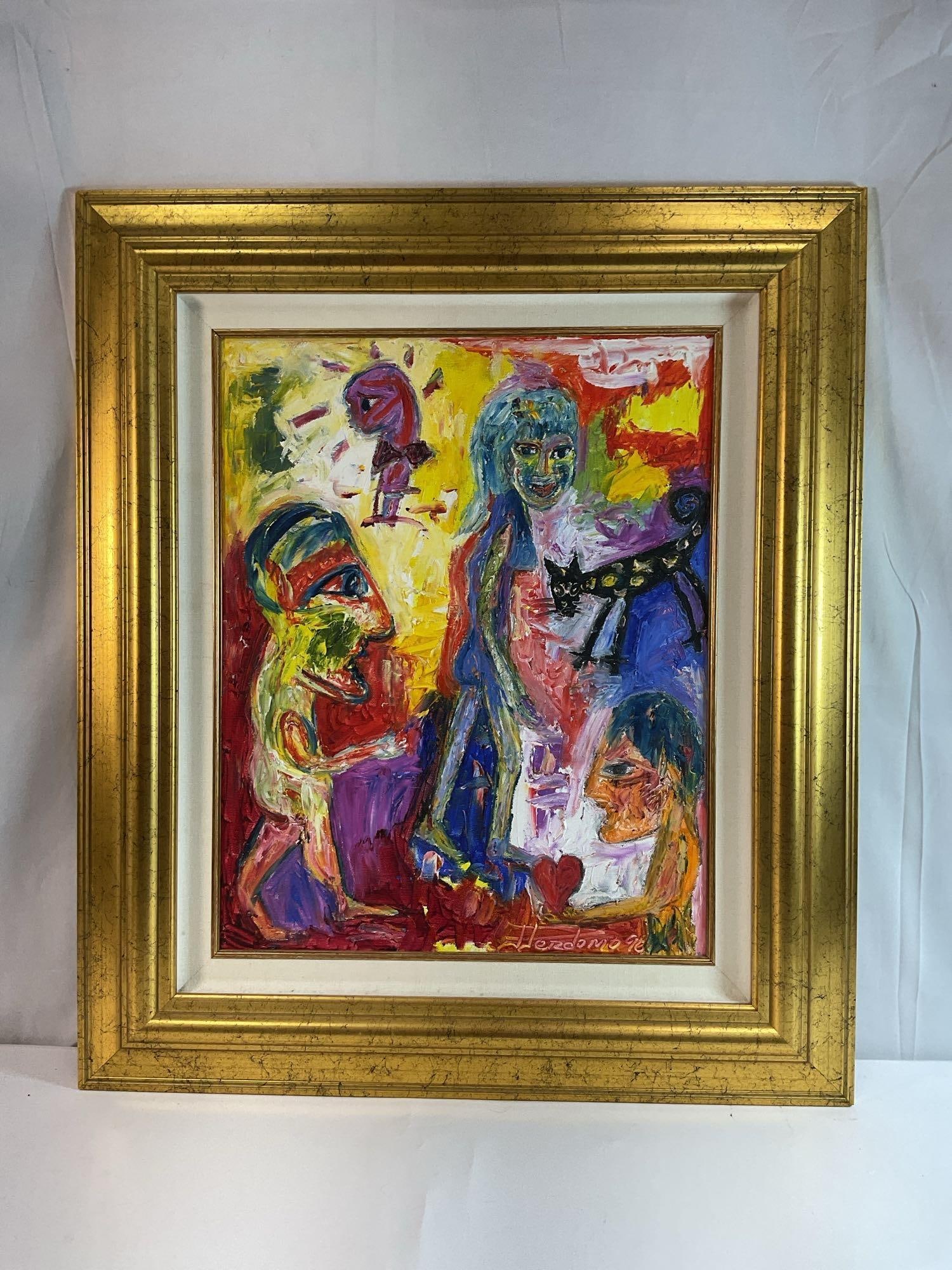 Jose Perdomo (Dominican, B.1934-2024) Oil on Canvas (1 of 4)