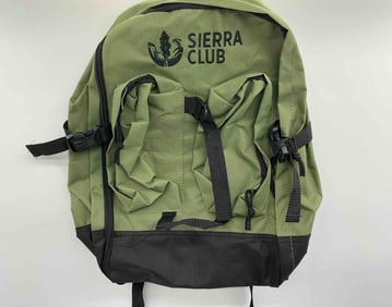 Sierra Club Green and Black Backpack