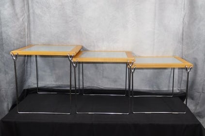 Vintage 3 Piece Hyllinge Mobler Nesting Tables