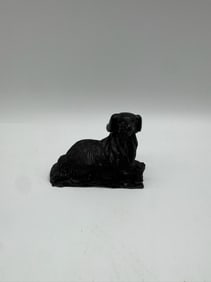 Hand Carved Obsidian Stone Ram