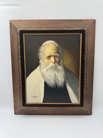 Portrait of an Elderly Man, Oil on Canvas, Signed
