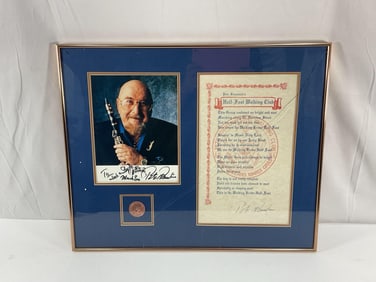 Pete Fountain - Jazz Clarinet - Hall of Fame Certificate and Coin