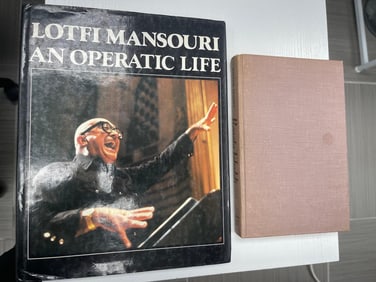 Two vintage hardcover books - Lotfi Mansouri "An Operatic Life" and Victor George "Renata Tebaldi"