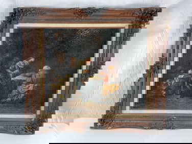 19th C. Oil on Canvas by Paul Unde