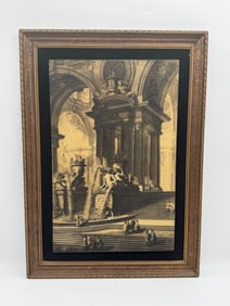 Framed Artini Engraving