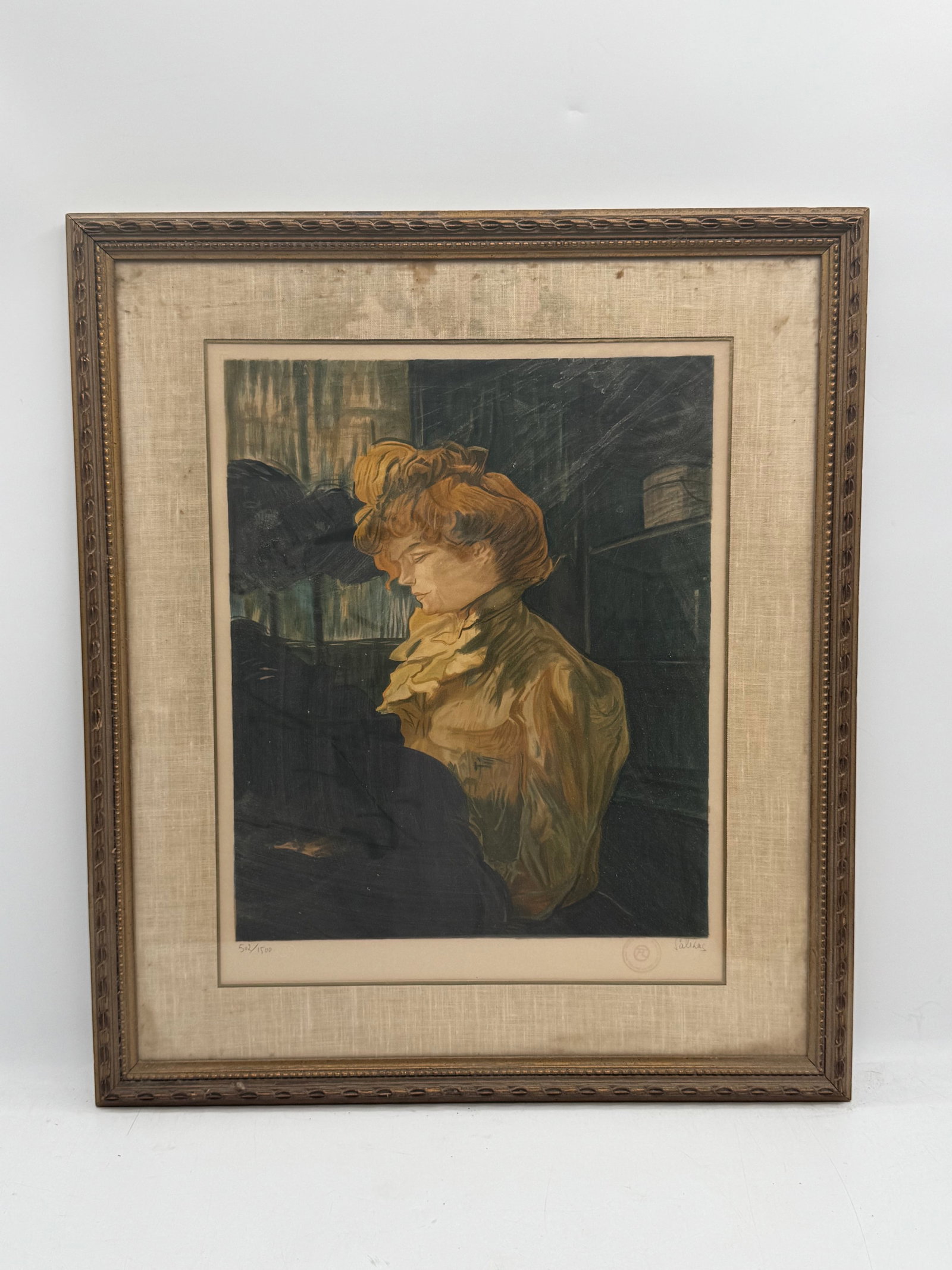 Laurent Marcel Salinas, After Toulouse-Lautrec, Portrait de Femme, color lithograph (1 of 5)
