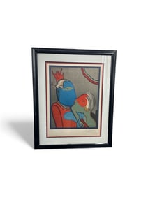 "Anonymous Kiss" by Mihail Chemiakin (Russia, b.1943) Lithograph