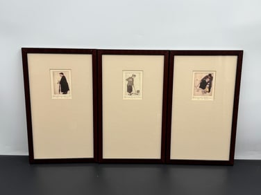 Three Framed Etchings by K. Keog