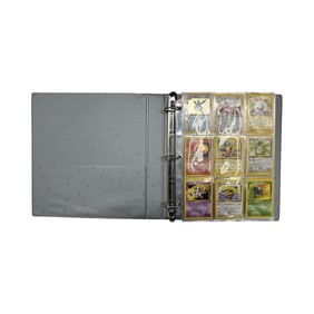 Binder with Assorted Pokémon Trading Cards (113 cards)