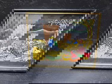 Vintage Taiwan Folk Art Textile Scene