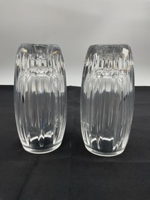 Pair of Waterford Crystal Ribbed Candle Holders