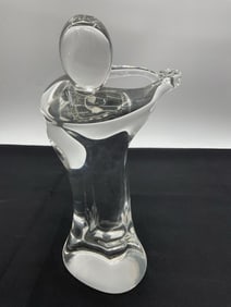 Murano Clear Art Glass Madonna Figurine