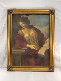After Giovanni Francesco Romanelli "The Cumaean Sibyl" oil on canvas 19th c