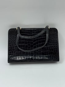 Vintage Black Alligator Handbag
